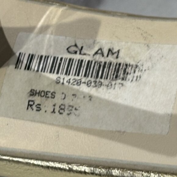 Champagne Gold Metallic T-Strap Heels Size 39 (8.5/9) - Picture 11 of 15